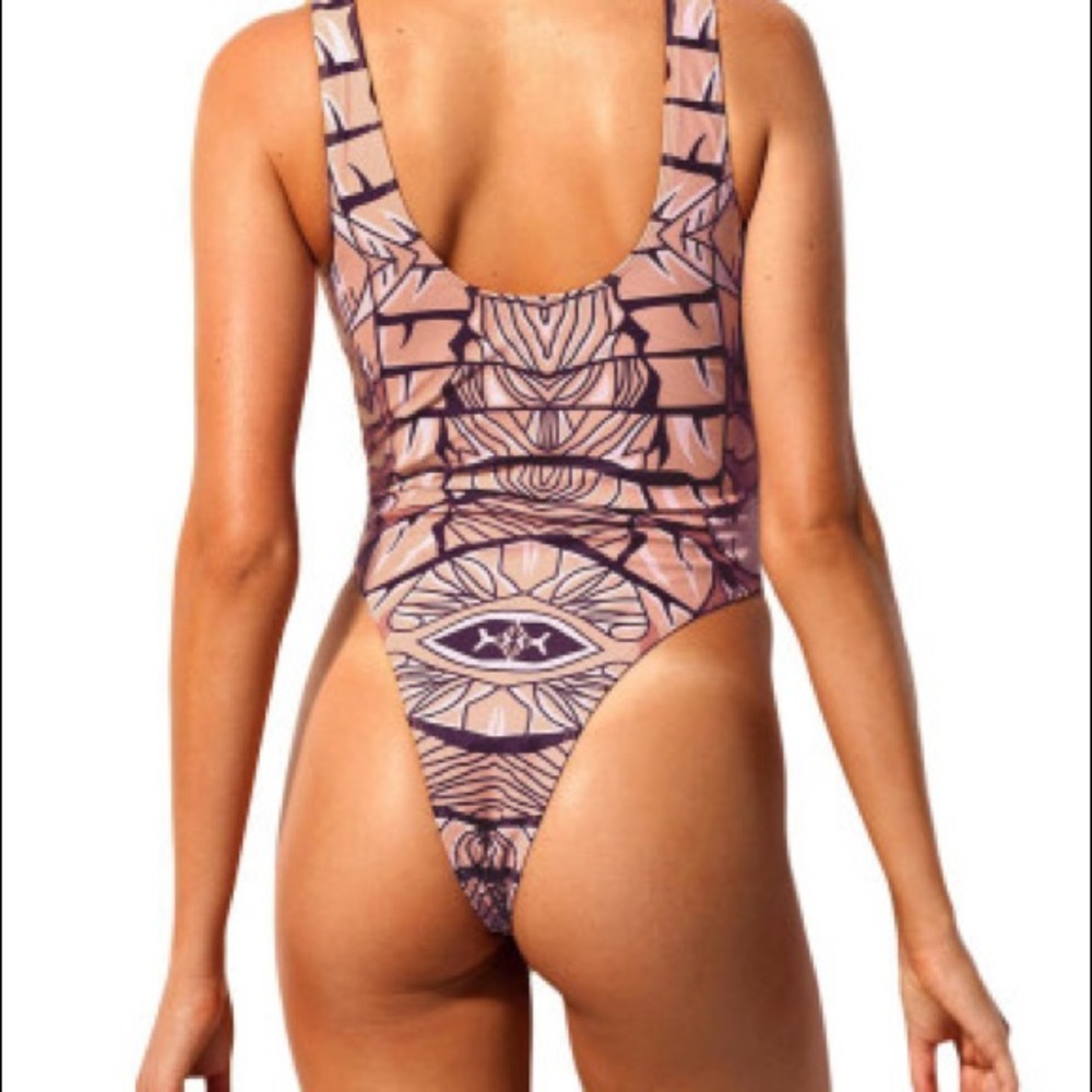 African print one piece Swimsuit - Picture 3 of 8